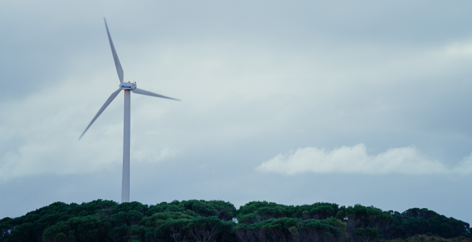 King Island wind turbine verticality survey